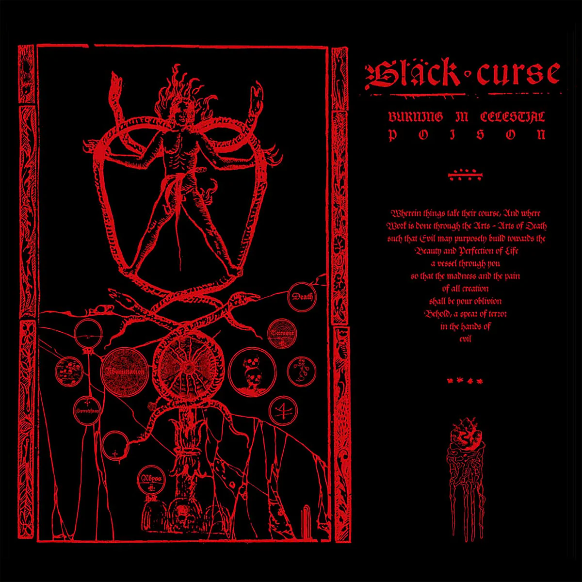 BLACK CURSE - BURNING IN CELESTIAL POISON [VINYL 12″]